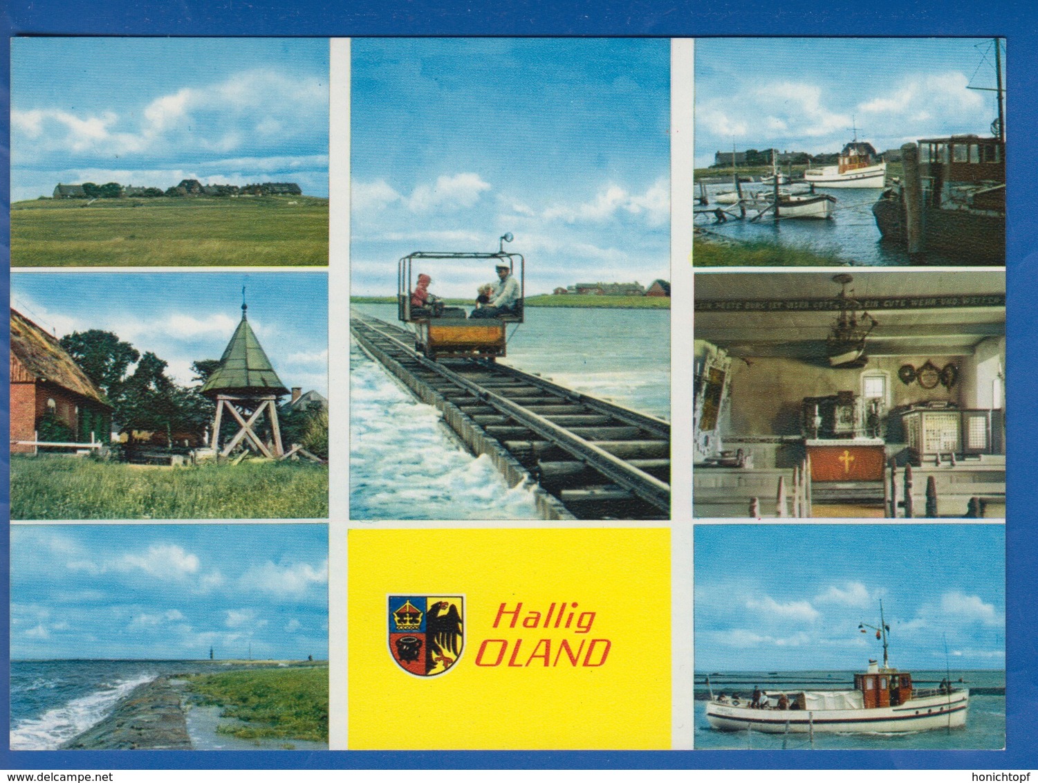 Deutschland; Hallig Oland; Multibildkarte - Halligen