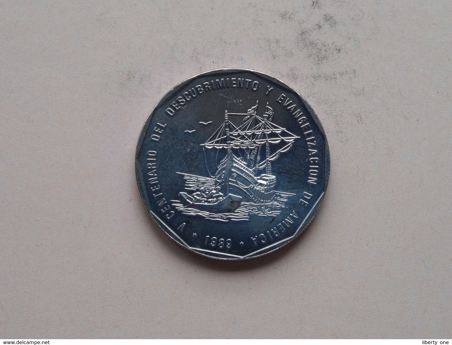 1989 > 1 Peso > XxxF ( KM 74 ) > ( Uncleaned Coin / For Grade, Please See Photo ) ! - Dominicana