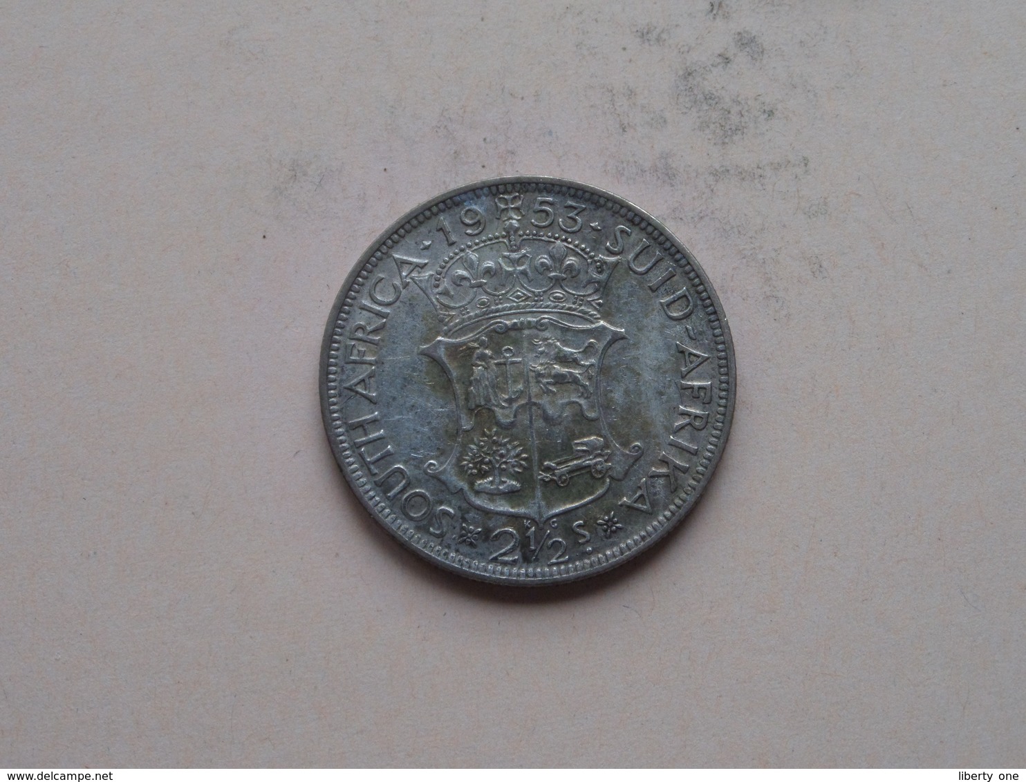 1953 > 2 1/2 Shilling ( KM 51 ) > ( Uncleaned Coin / For Grade, Please See Photo ) Silver / Silver / Argent ! - South Africa