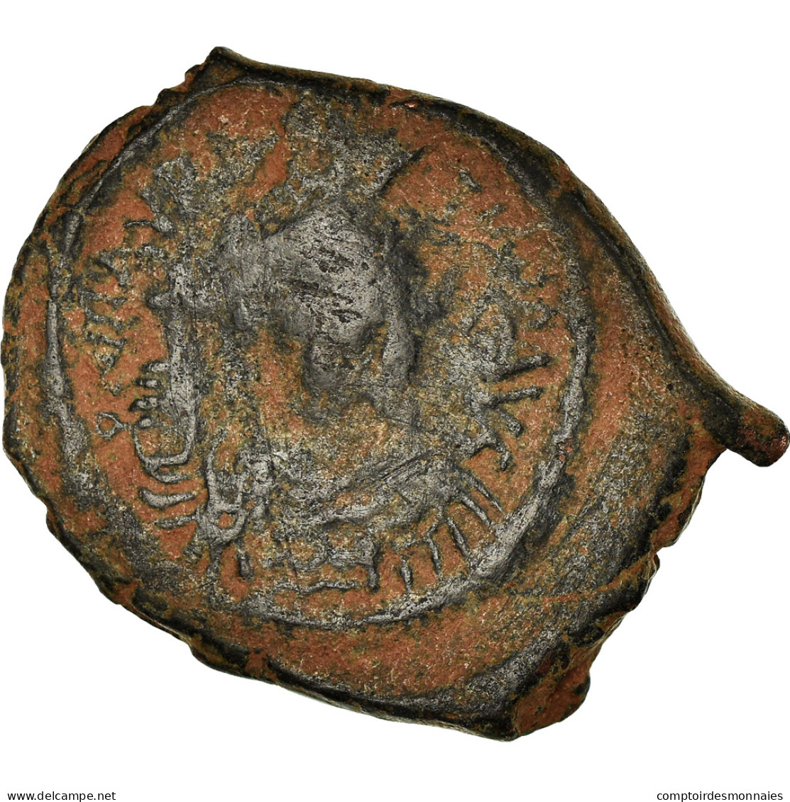 Monnaie, Maurice Tibère, Demi-Follis, 601-602, Antioche, TB+, Bronze, Sear:535 - Byzantium