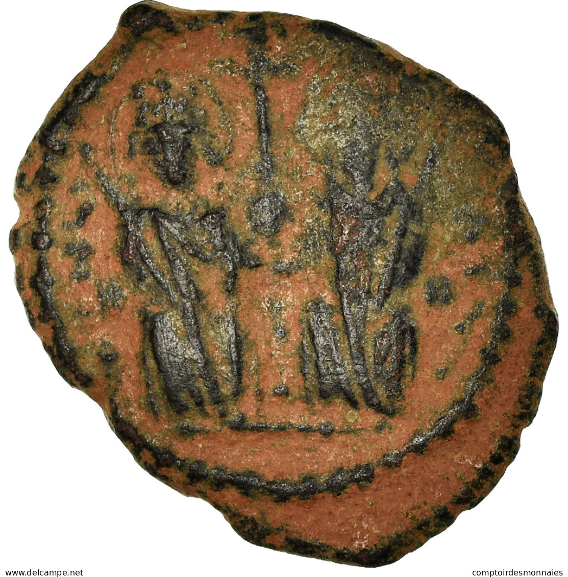 Monnaie, Justin II, Decanummium, 575-576, Antioche, TTB, Bronze, Sear:383 - Byzantium