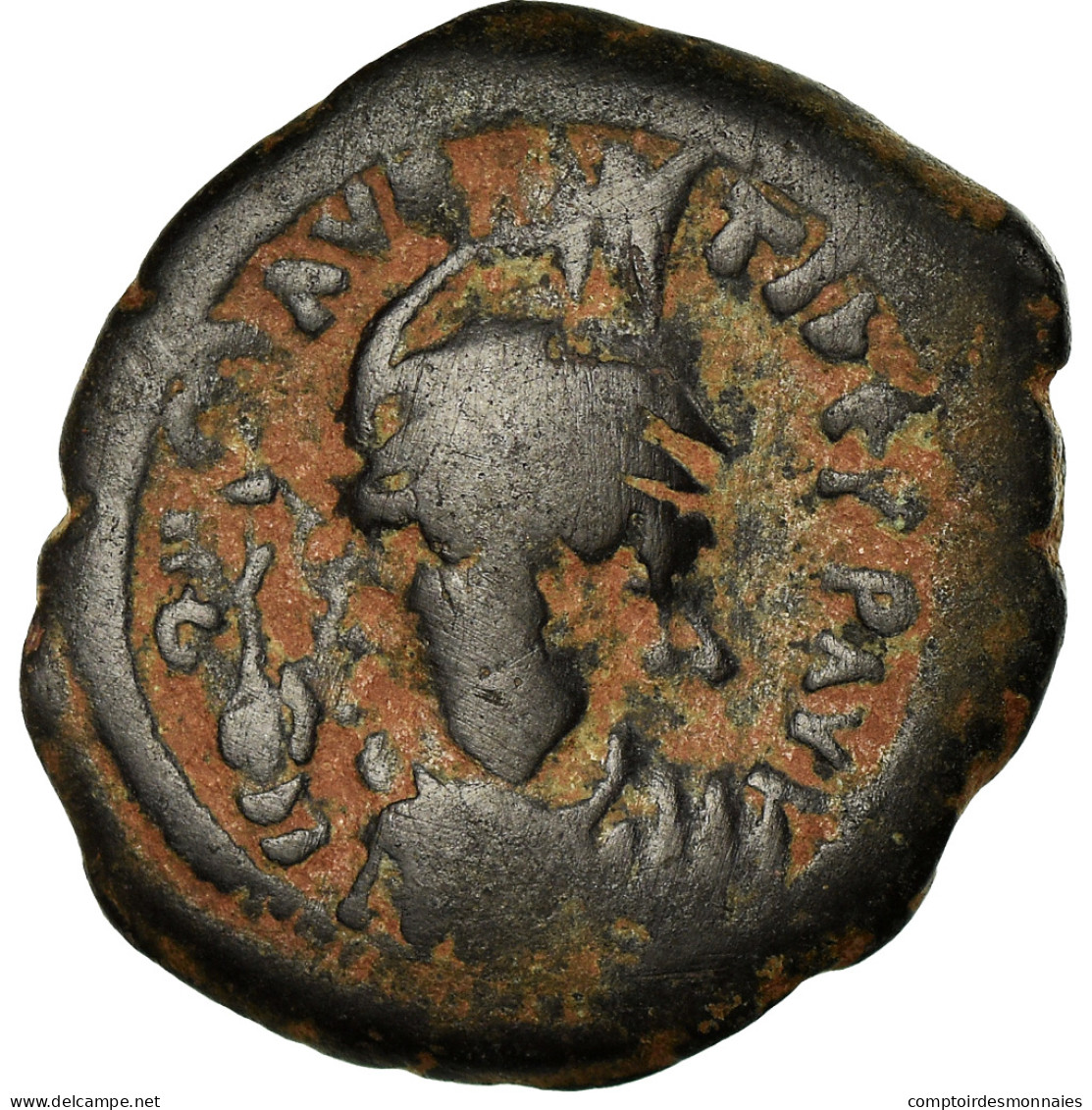 Monnaie, Maurice Tibère, Demi-Follis, 586-587, Antioche, TB+, Bronze, Sear:535 - Bizantine