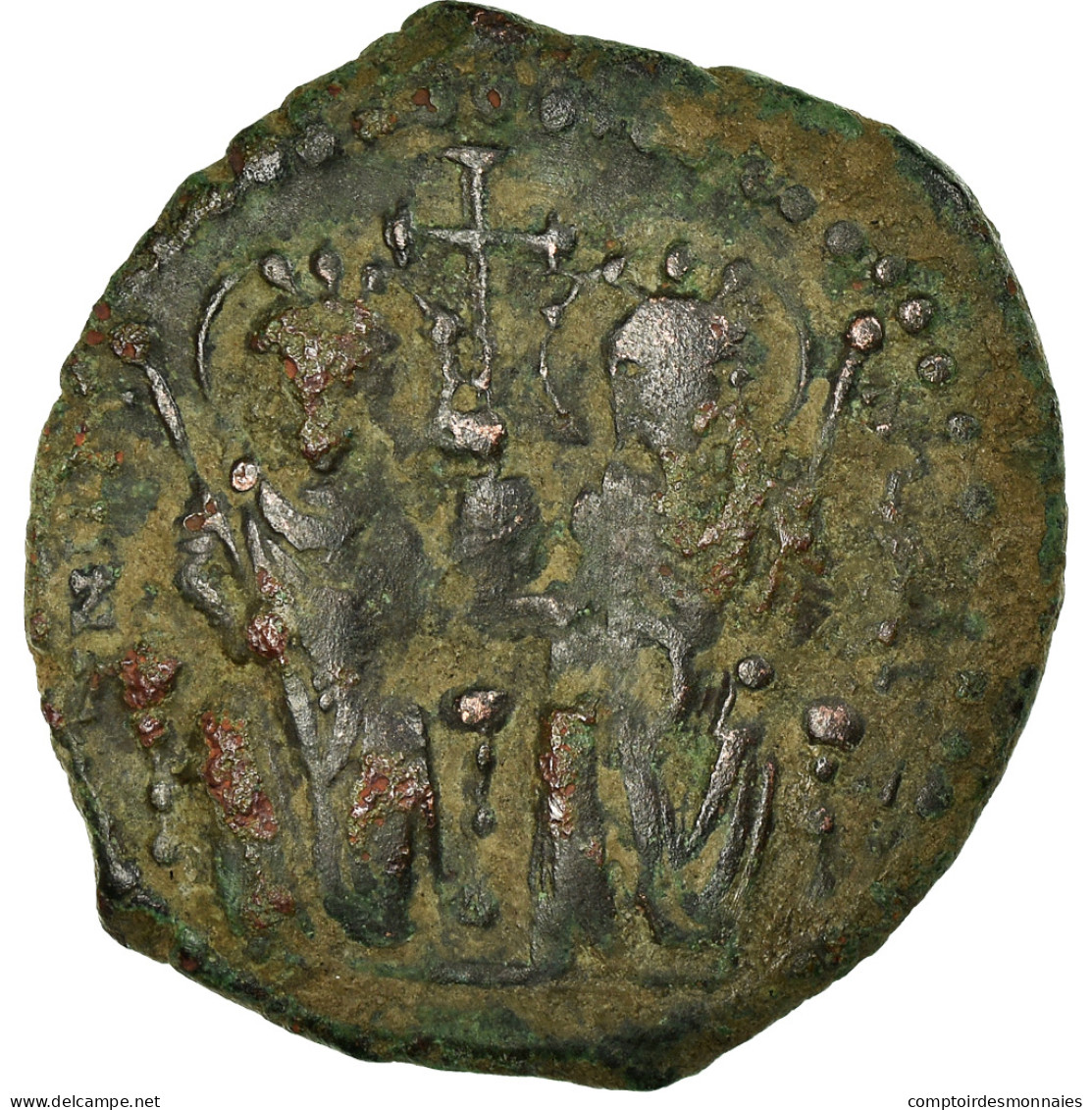 Monnaie, Justin II, Follis, 574-575, Antioche, TTB, Cuivre, Sear:379 - Byzantium