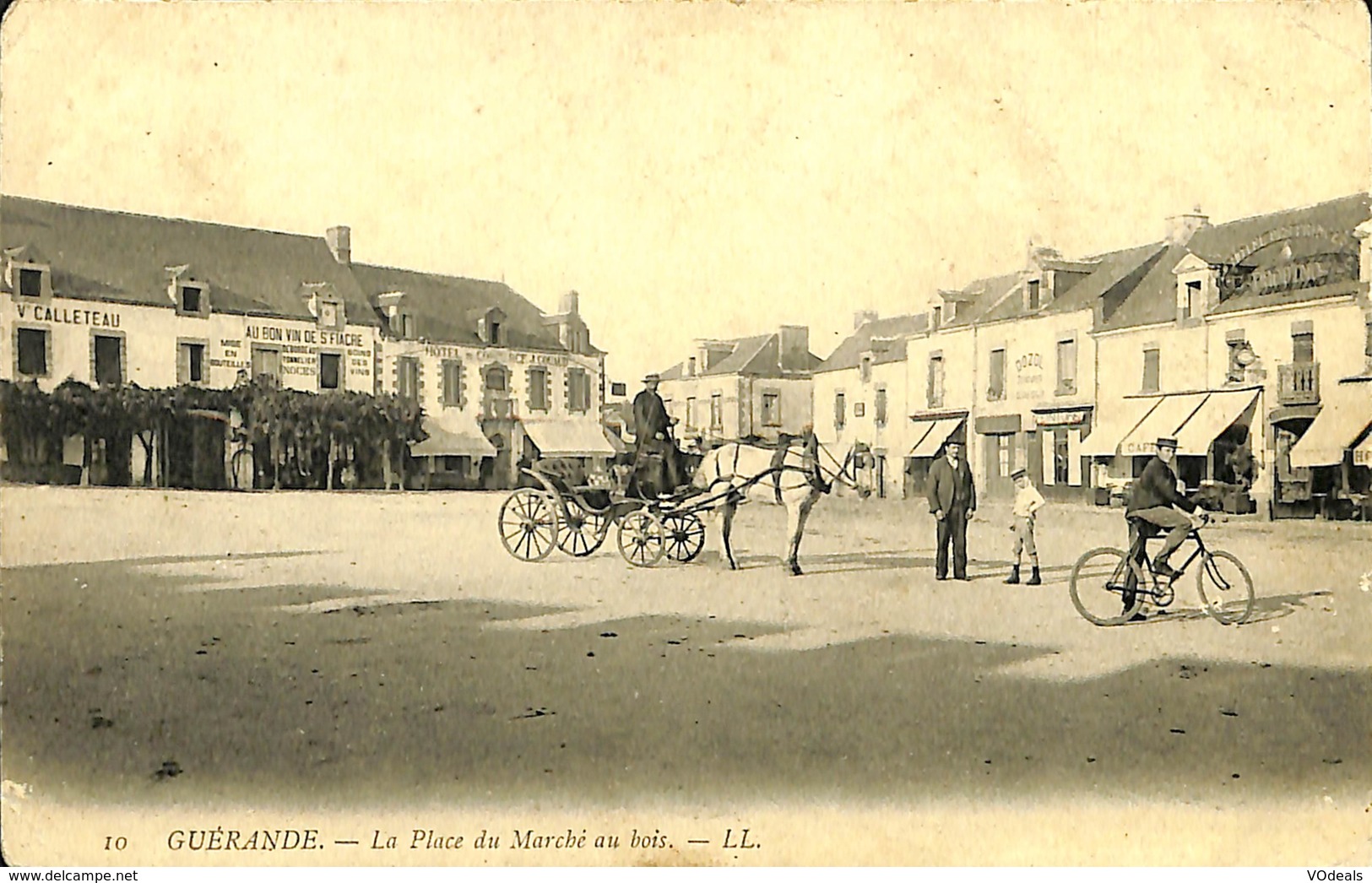 CPA - France - (44) Loire Atlantique - Guérande - La Place Du Marché Au Bois - Guérande