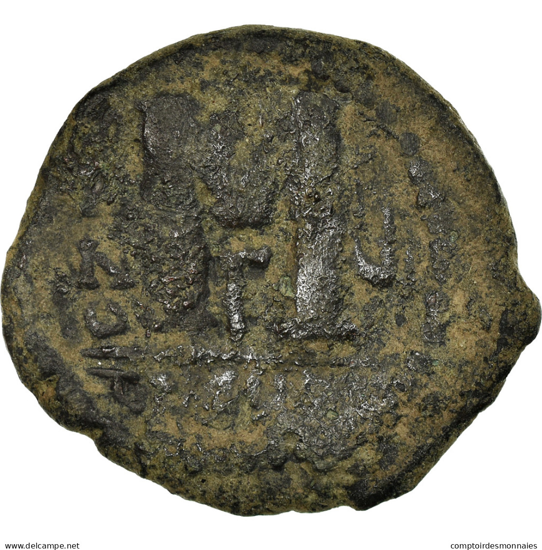 Monnaie, Justin II, Follis, 571-572, Antioche, TB, Cuivre, Sear:379 - Byzantinische Münzen