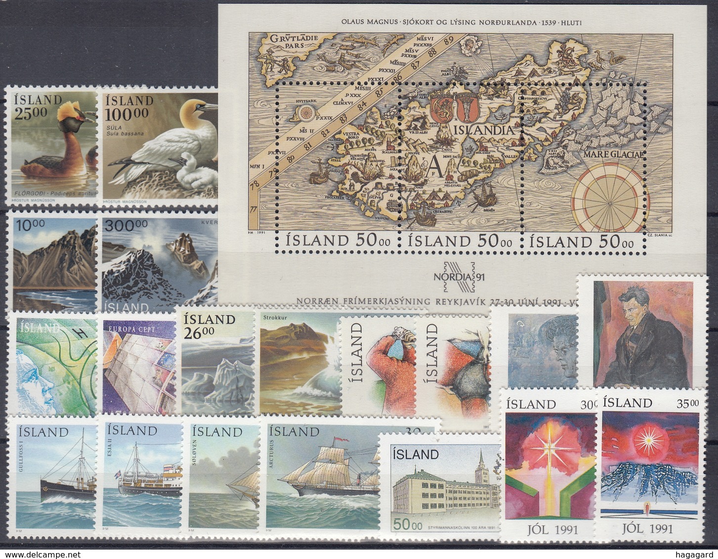 +A1921. Iceland 1991. Year Set. MNH(**) - Full Years