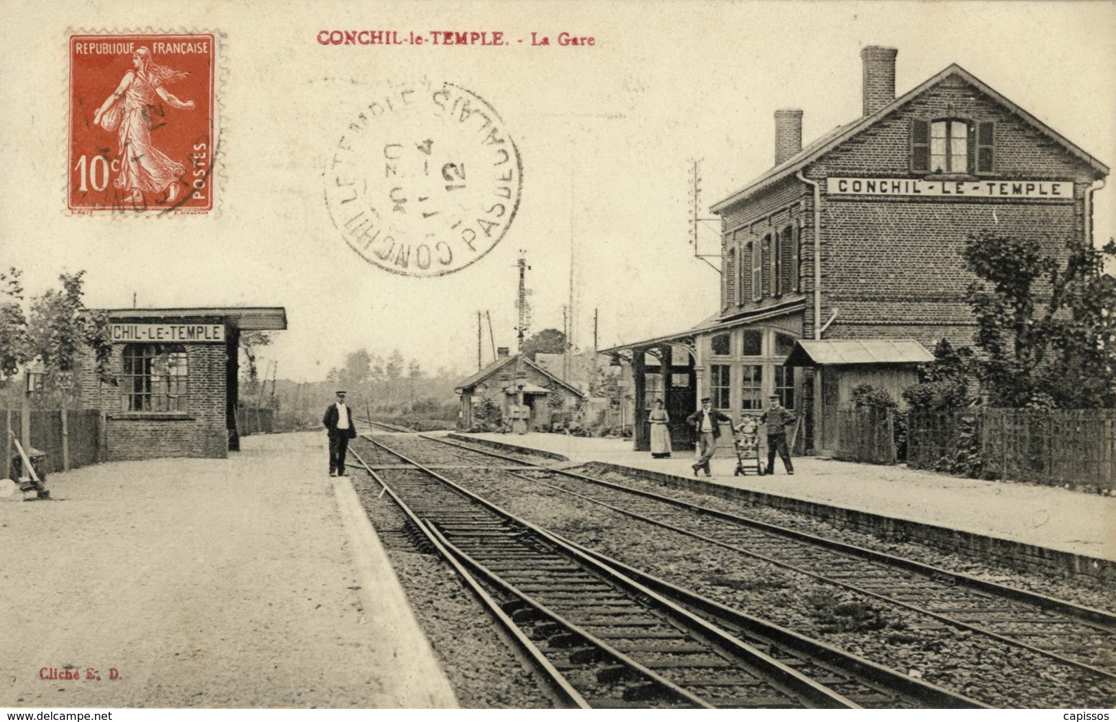 Conchil Le Temple La Gare Très  Bon état - Altri & Non Classificati