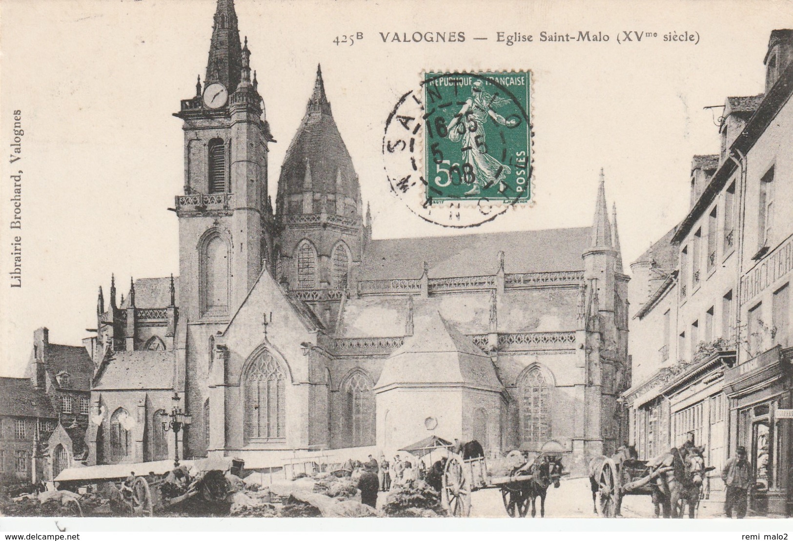 CARTE POSTALE   VALOGNES 50  Eglise Saint Malo - Valognes