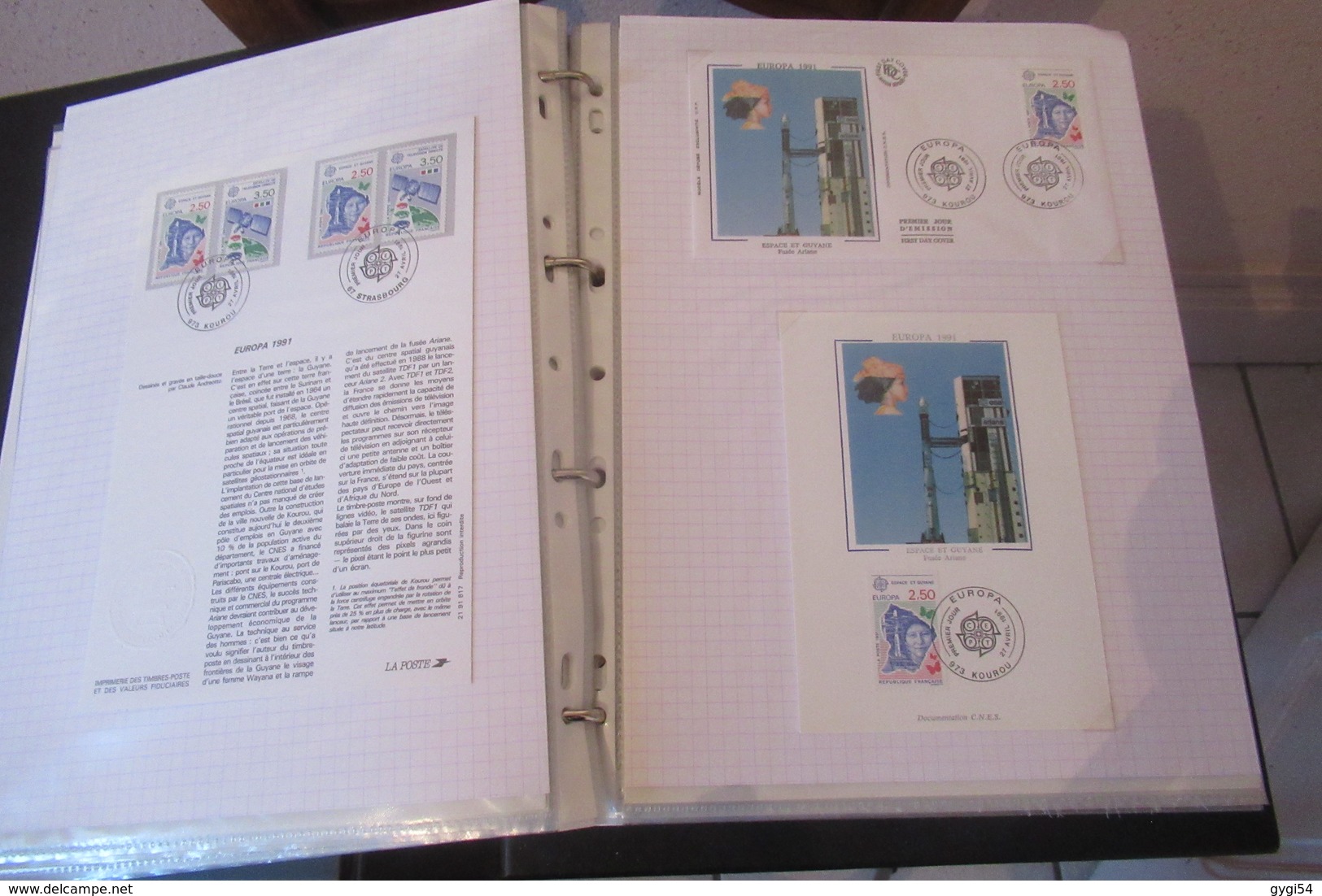 France 1991  1 notice  1 1er jour , une carte Max  sur 40 scans