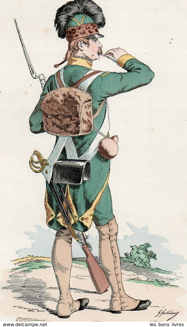 Gravure Couleur. Militaria. Infanterie. Chasseur Royaux De Provence 1788 - Uniformes