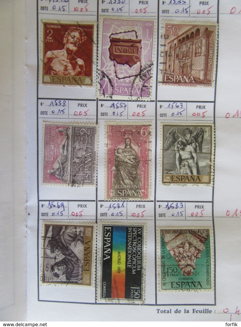 Petit Prix ! Belgique + Espagne - Carnet de timbres Oblitérés - Très bon état