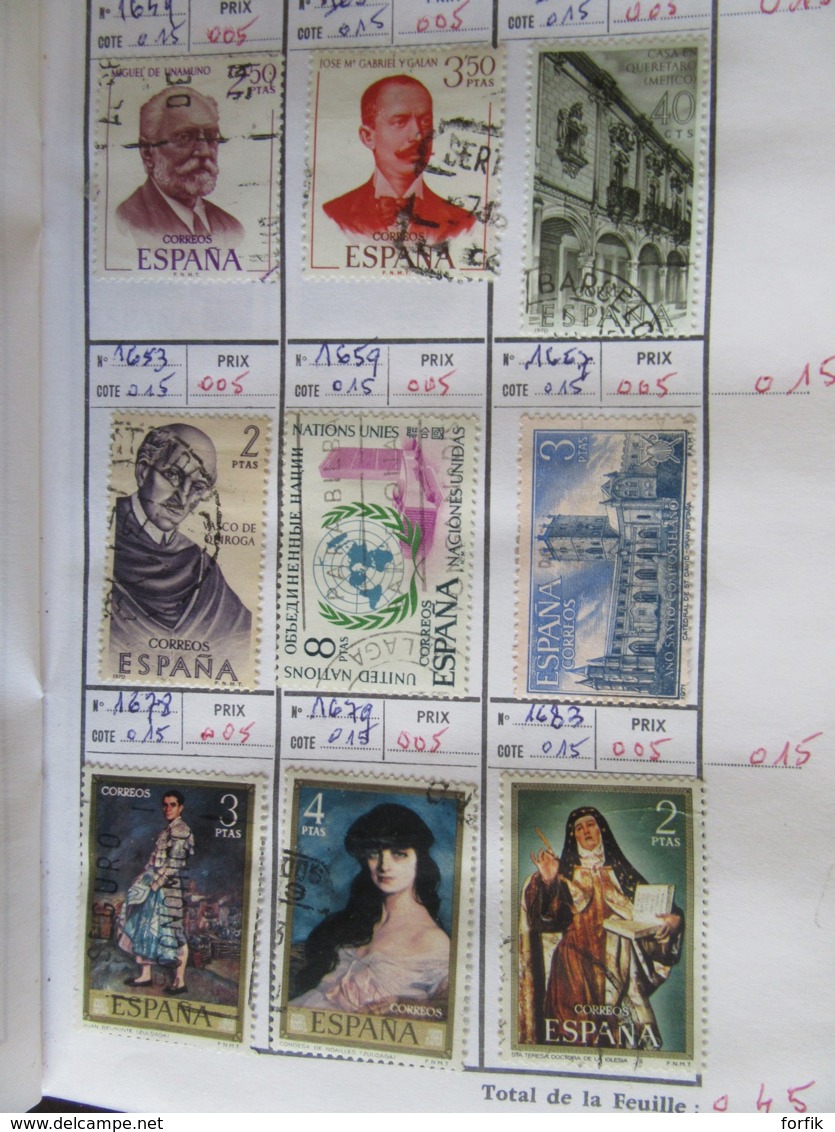 Petit Prix ! Belgique + Espagne - Carnet de timbres Oblitérés - Très bon état