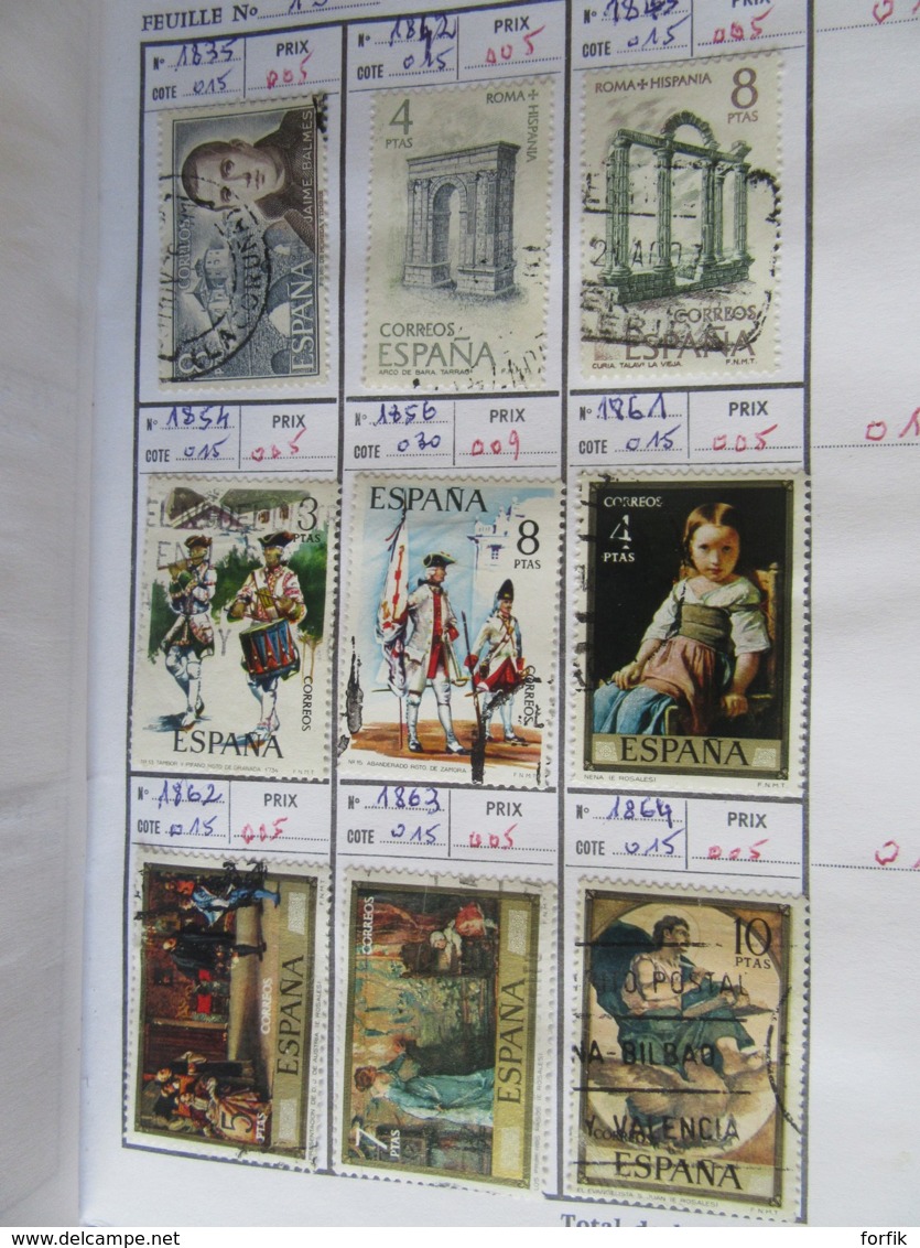 Petit Prix ! Belgique + Espagne - Carnet de timbres Oblitérés - Très bon état