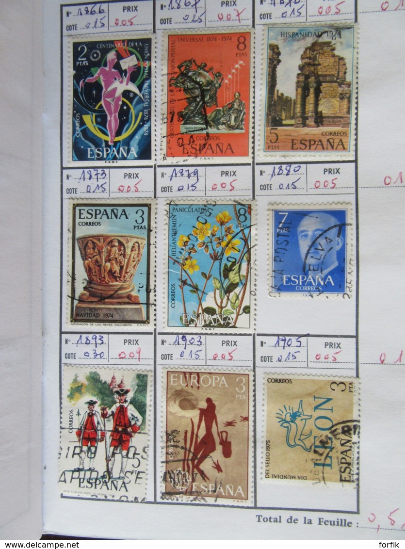 Petit Prix ! Belgique + Espagne - Carnet de timbres Oblitérés - Très bon état
