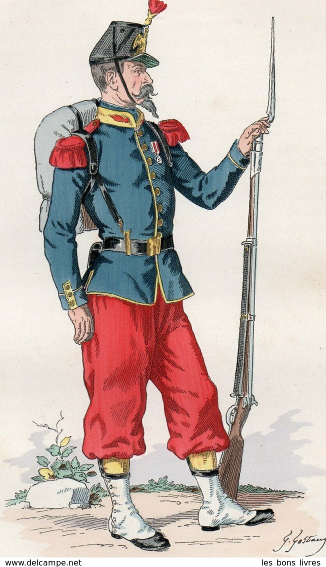 Gravure Couleur. Militaria. Infanterie. Grenadier 1860 - Uniform