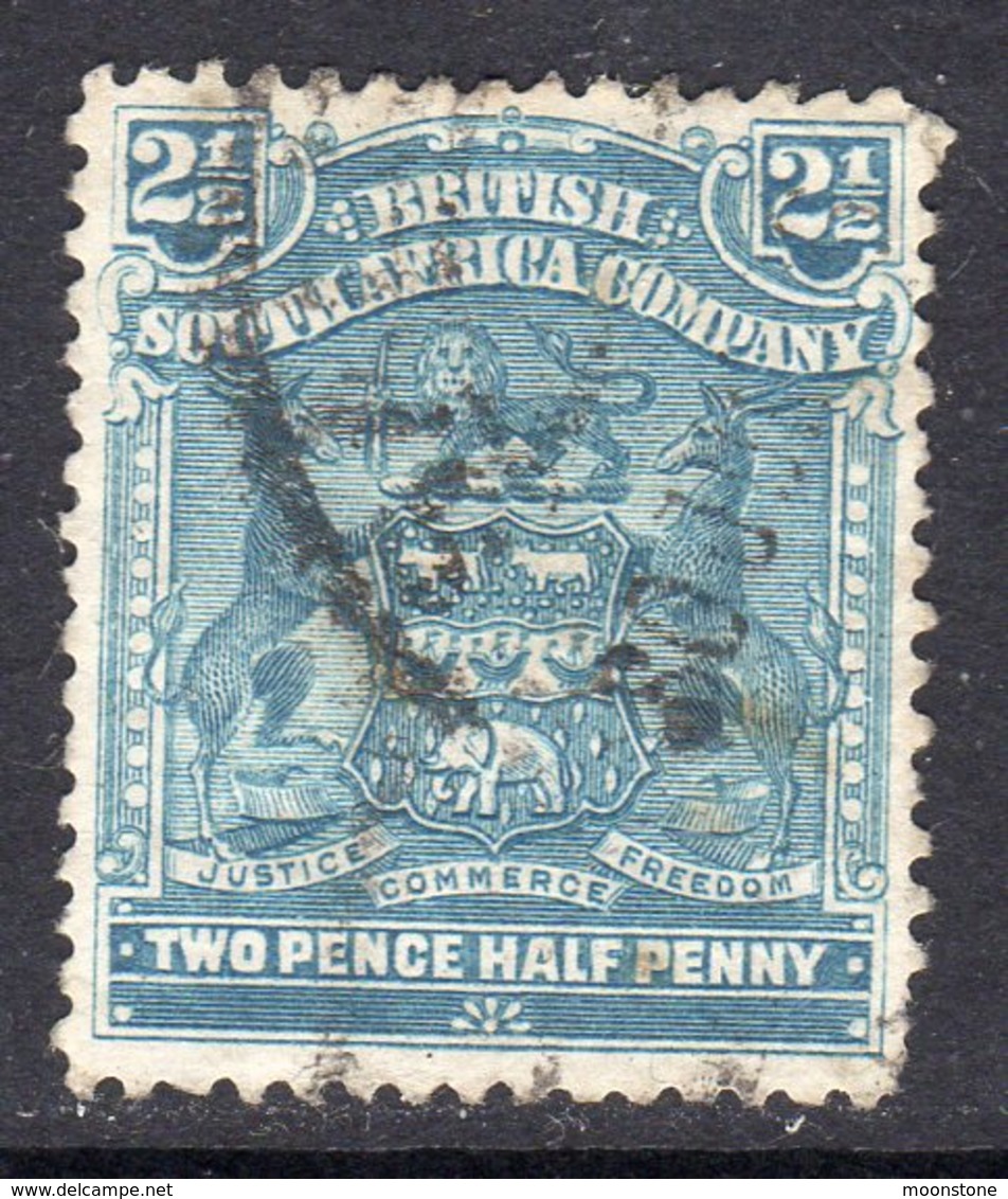 Rhodesia BSAC 1898 2½d Blue Definitive, Used, SG 80 (BA) - Southern Rhodesia (...-1964)