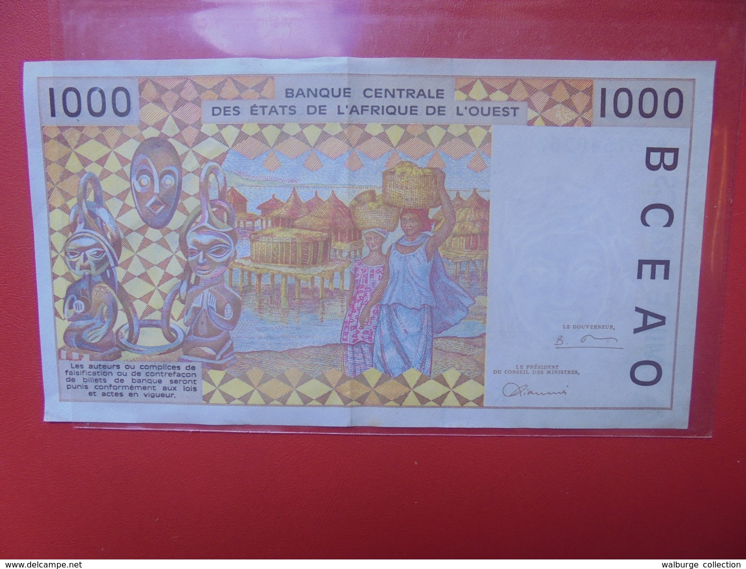 AFRIQUE De L'OUEST 1000 FRANCS 2002 CIRCULER - Estados De Africa Occidental