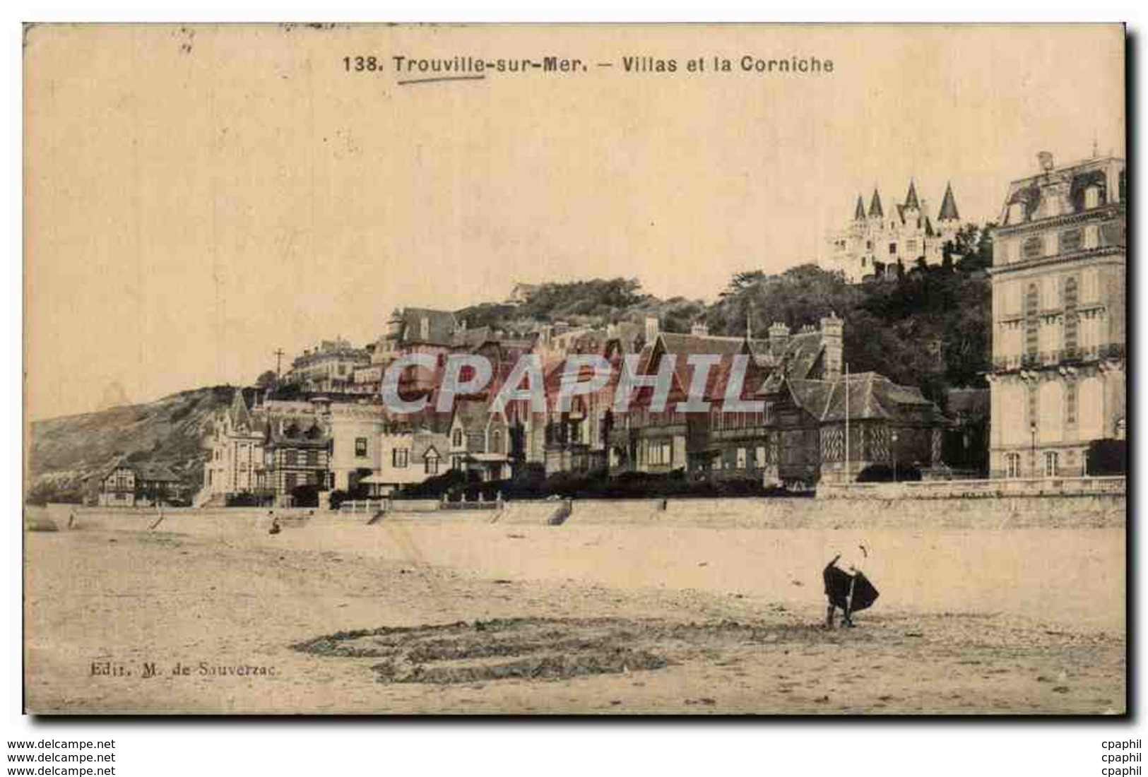 CPA Trouville La Reine Des Plages Villas Et La Corniche - Trouville