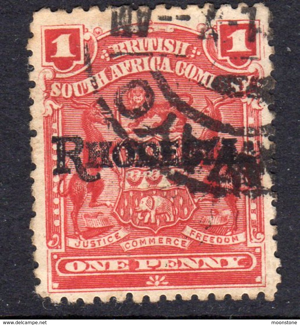 Rhodesia 1909 1d Carmine Rose Definitive, Rhodesia Overprint, Used, SG 100 (BA) - Southern Rhodesia (...-1964)