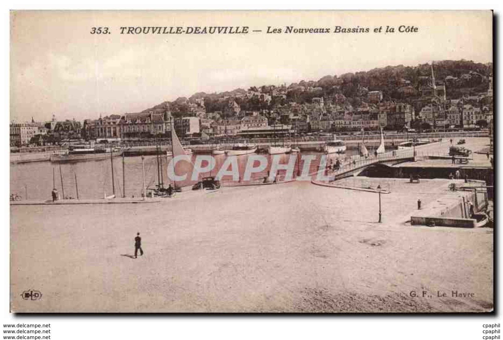 CPA Trouville Deauville Les Nouveaux Bassins Et La Cote - Deauville