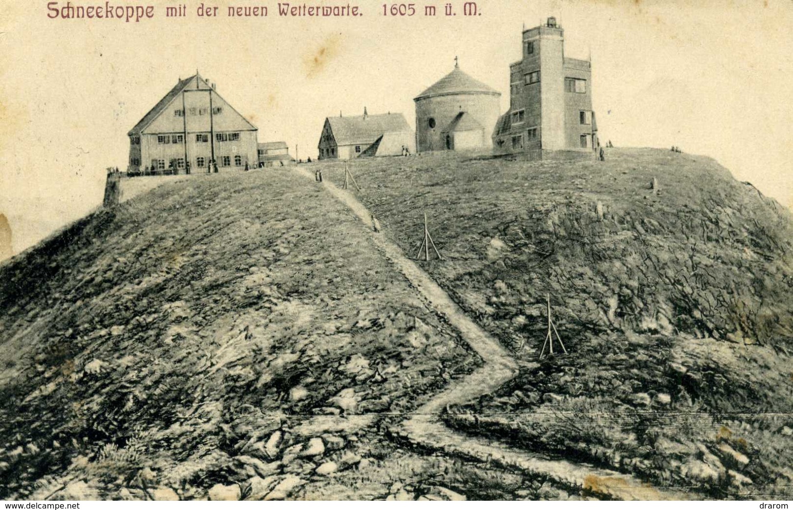 CPA  Schneekoppe Mit Der Neuen Wetterwarte 1605 M - Sudeten