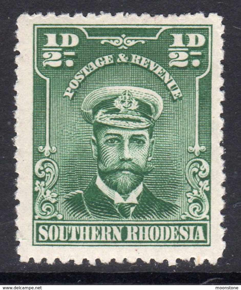 Southern Rhodesia 1924 ½d Green 'Admiral' Definitive, Hinged Mint, SG 1 (BA) - Southern Rhodesia (...-1964)