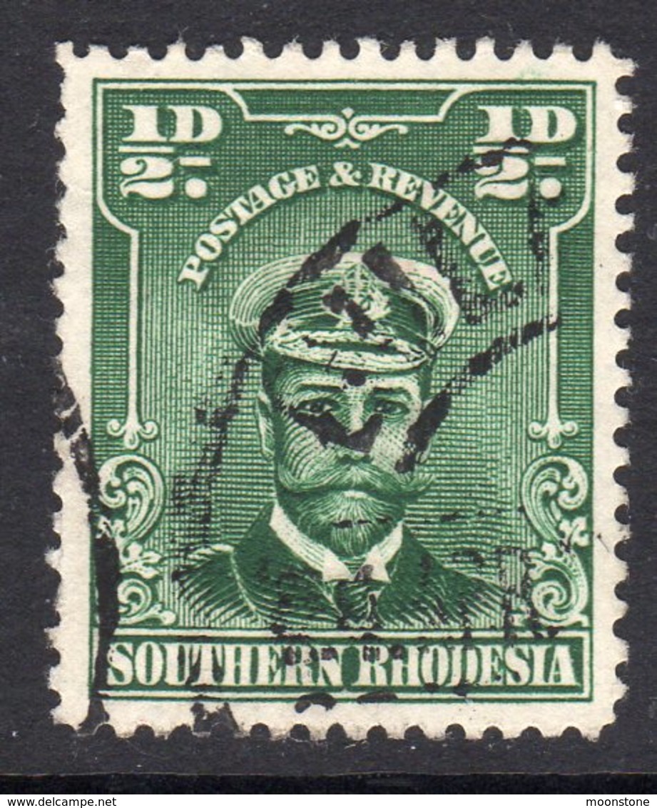 Southern Rhodesia 1924 ½d Green 'Admiral' Definitive, Used, SG 1 (BA) - Southern Rhodesia (...-1964)