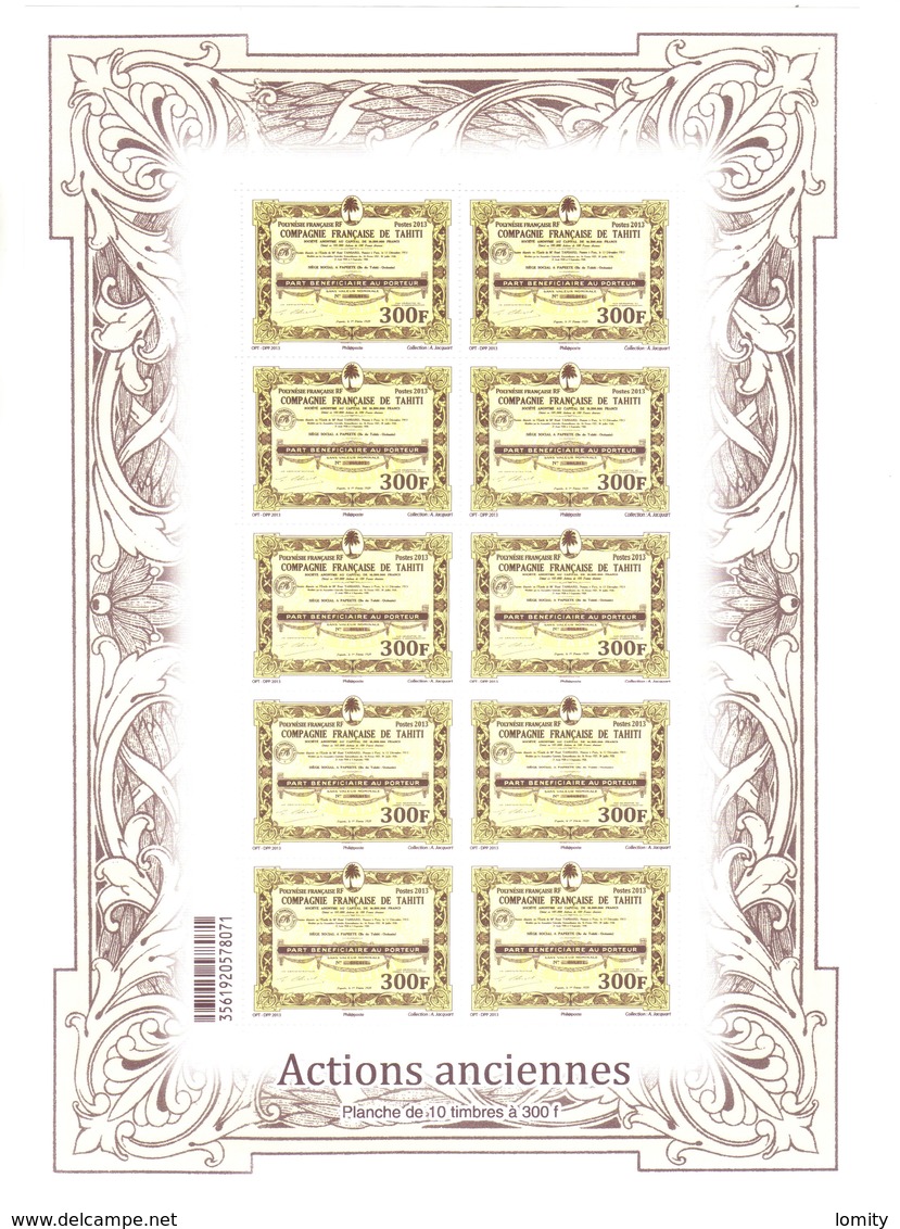 Polynésie Française Année 2013 Timbre 1044 Et 1045 Feuille Feuillet  Gravures - Nuovi