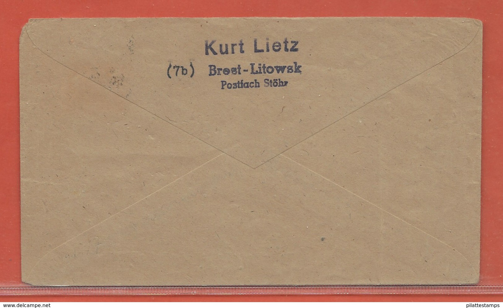 ALLEMAGNE OCCUPATION UKRAINE LETTRE DE 1944 DE BREST-LITOWSK - Occupation 1938-45