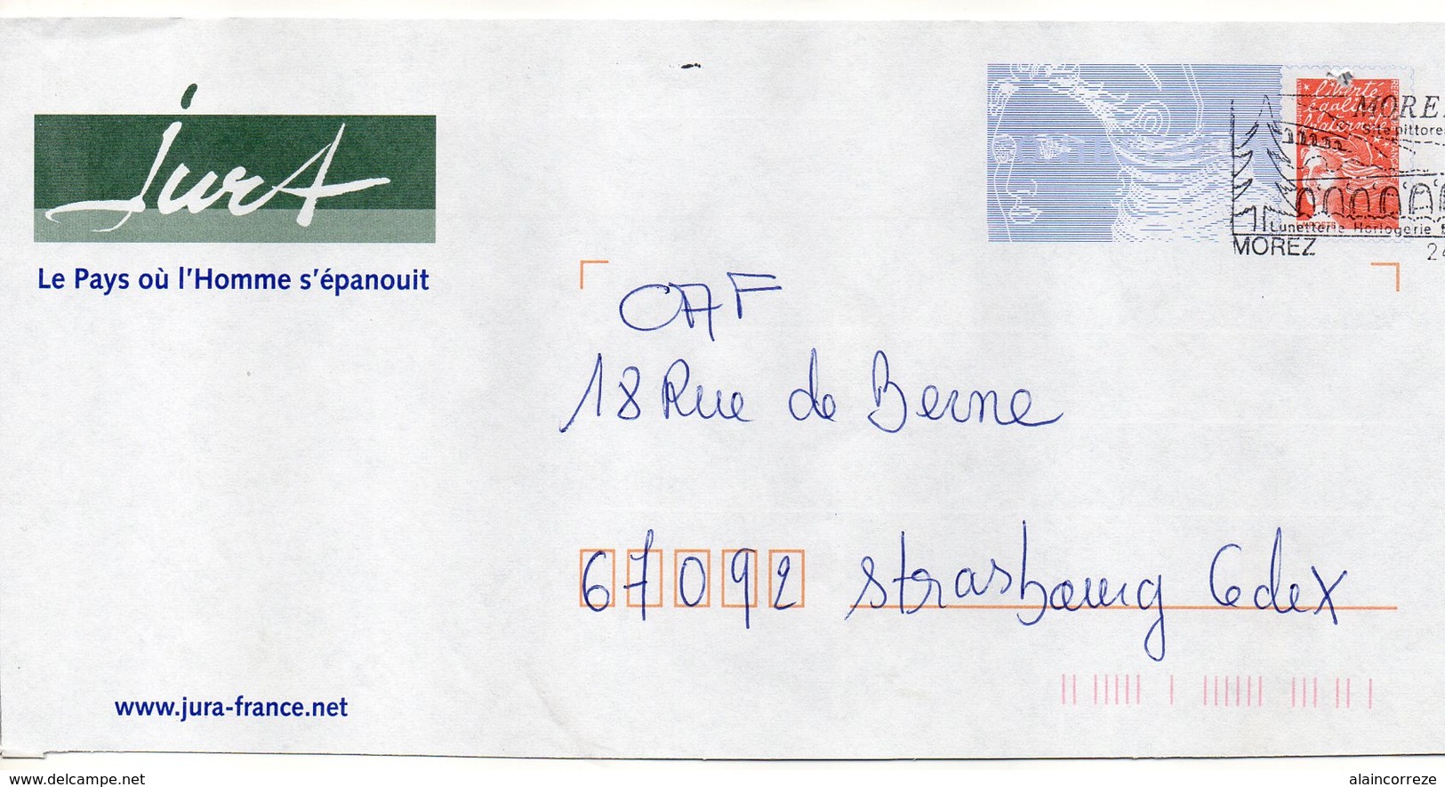 Entier Postal PAP Repiqué Jura Le Pays Où L'Homme S'épanouit - Prêts-à-poster:private Overprinting