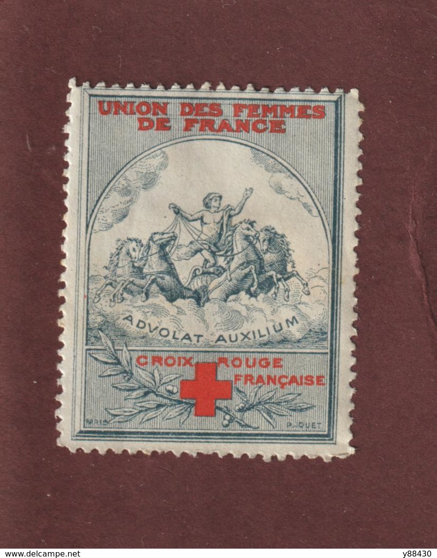 Vignette De 1914 - UNION DES FEMMES DE FRANCE  -  CROIX-ROUGE FRANÇAISE  -  2 Scannes - Red Cross