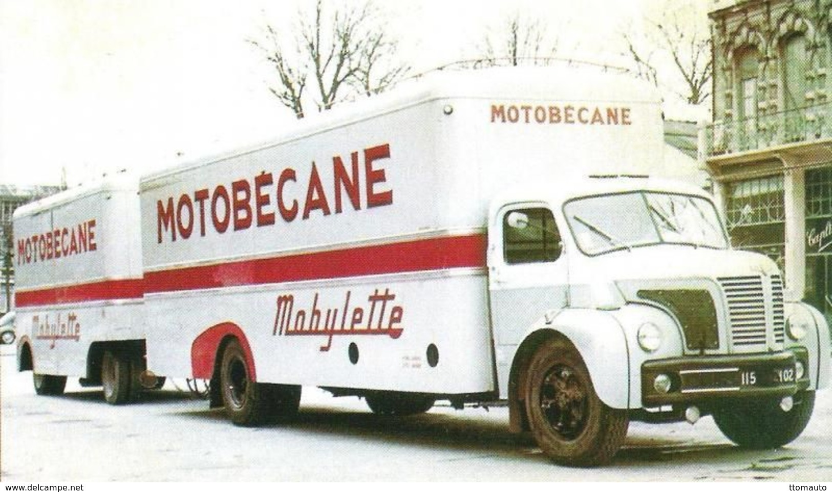 Camion Berliet  -  Publicité Pour La Marque 'Motobécane Mobylette'  -  15x10cms PHOTO - Camions & Poids Lourds