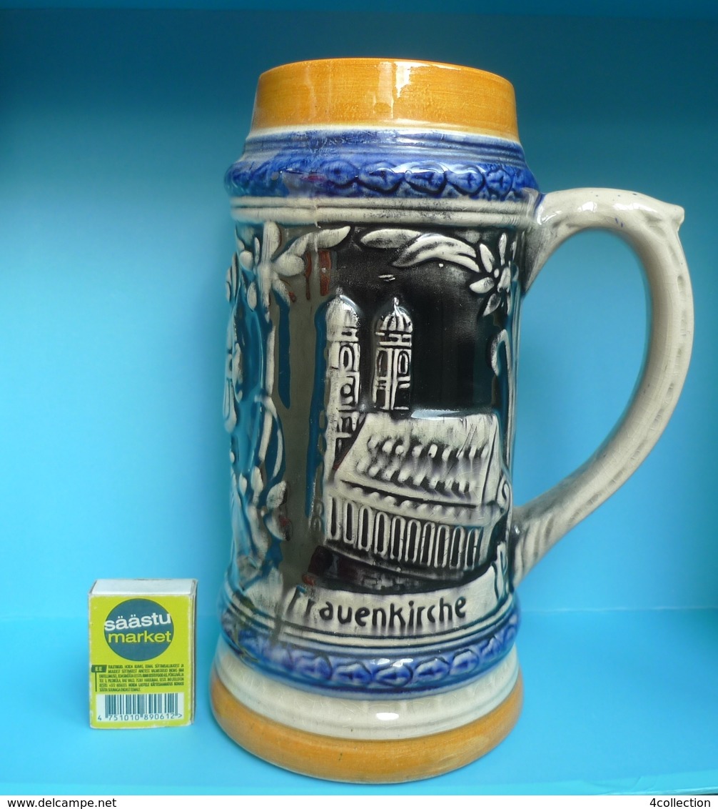 VTG Germany Collectibes Hofbrauhaus Frauenkirche Munchen Relief BEER MUG Stein - Sonstige & Ohne Zuordnung