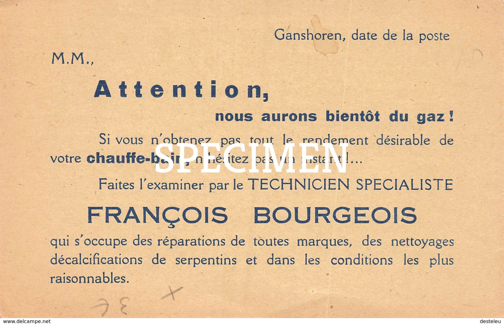 François Bourgeois - Technicien - Chauufe-Bains - Ganshoren - Ganshoren