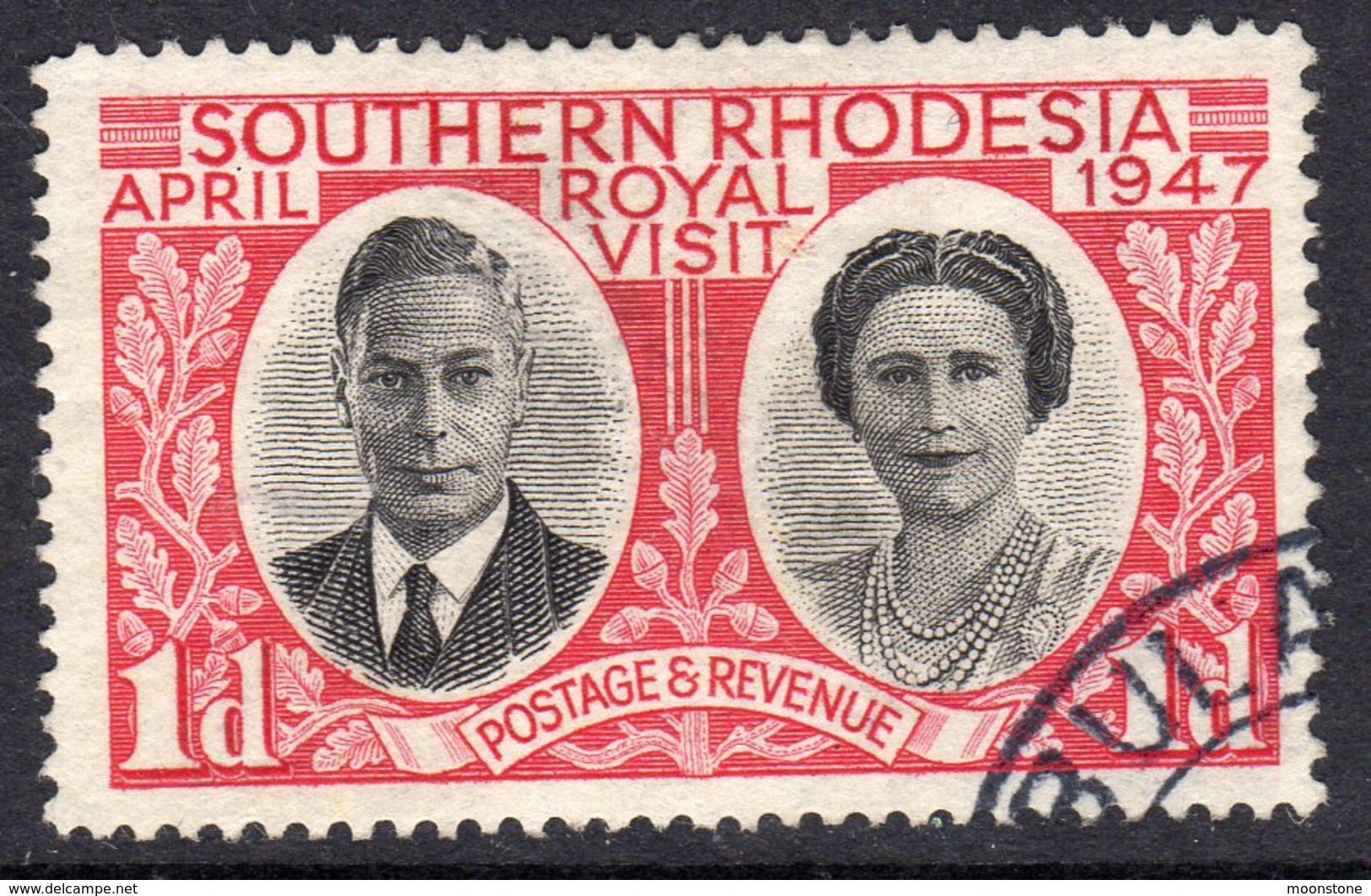 Southern Rhodesia 1947 Royal Visit 1d Value, Used, SG 63 (BA) - Southern Rhodesia (...-1964)