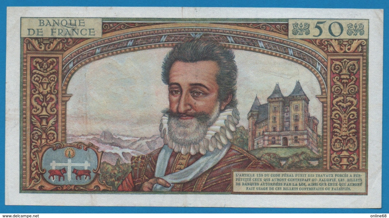 FRANCE 50 Nouveaux Francs 3.9.1959 "Henri IV" 		# K.27  42432 - 50 NF 1959-1961 ''Henri IV''