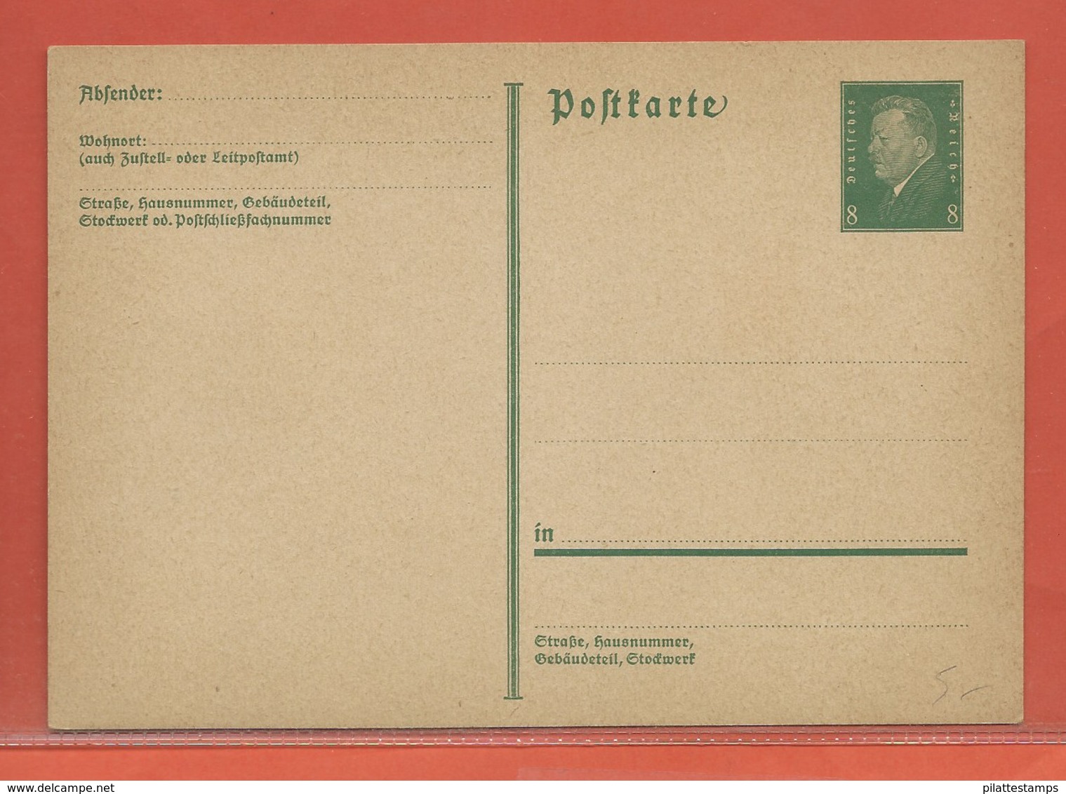 ALLEMAGNE ENTIER POSTAL 8 PF NEUF - Sonstige & Ohne Zuordnung