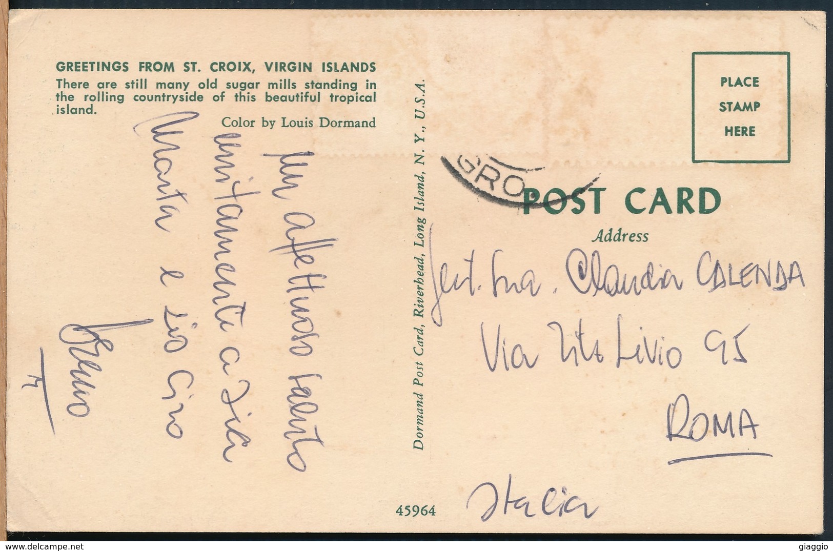 °°° 19367 - BRITISH VIRGIN ISLANDS - GREETINGS FROM ST. CROIX °°° - Virgin Islands, British