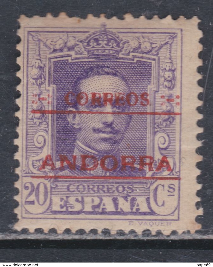 Andorre Espagnol N° 5B X Partie De Série : Timbres Surchargés : 20 C. Violet Trace De Charnière Sinon TB - Neufs