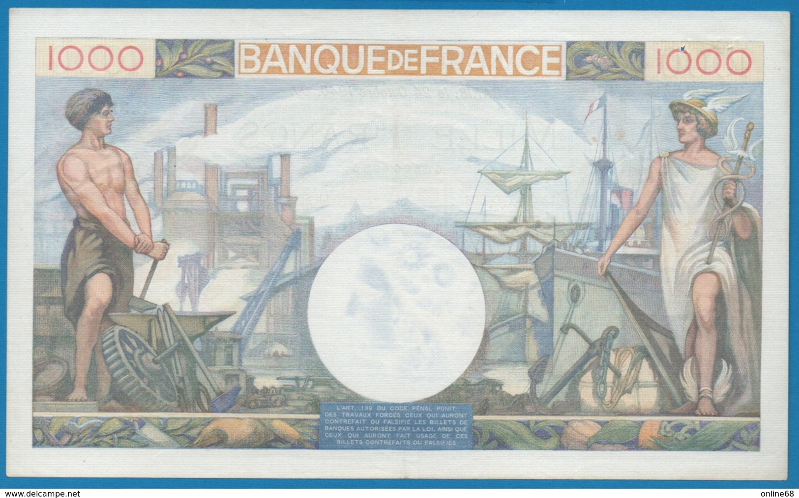 FRANCE 1000 Francs 24.10.1940 ALPHA E.321  986  ''Commerce & Industrie'' - 1 000 F 1940-1944 ''Commerce Et Industrie''