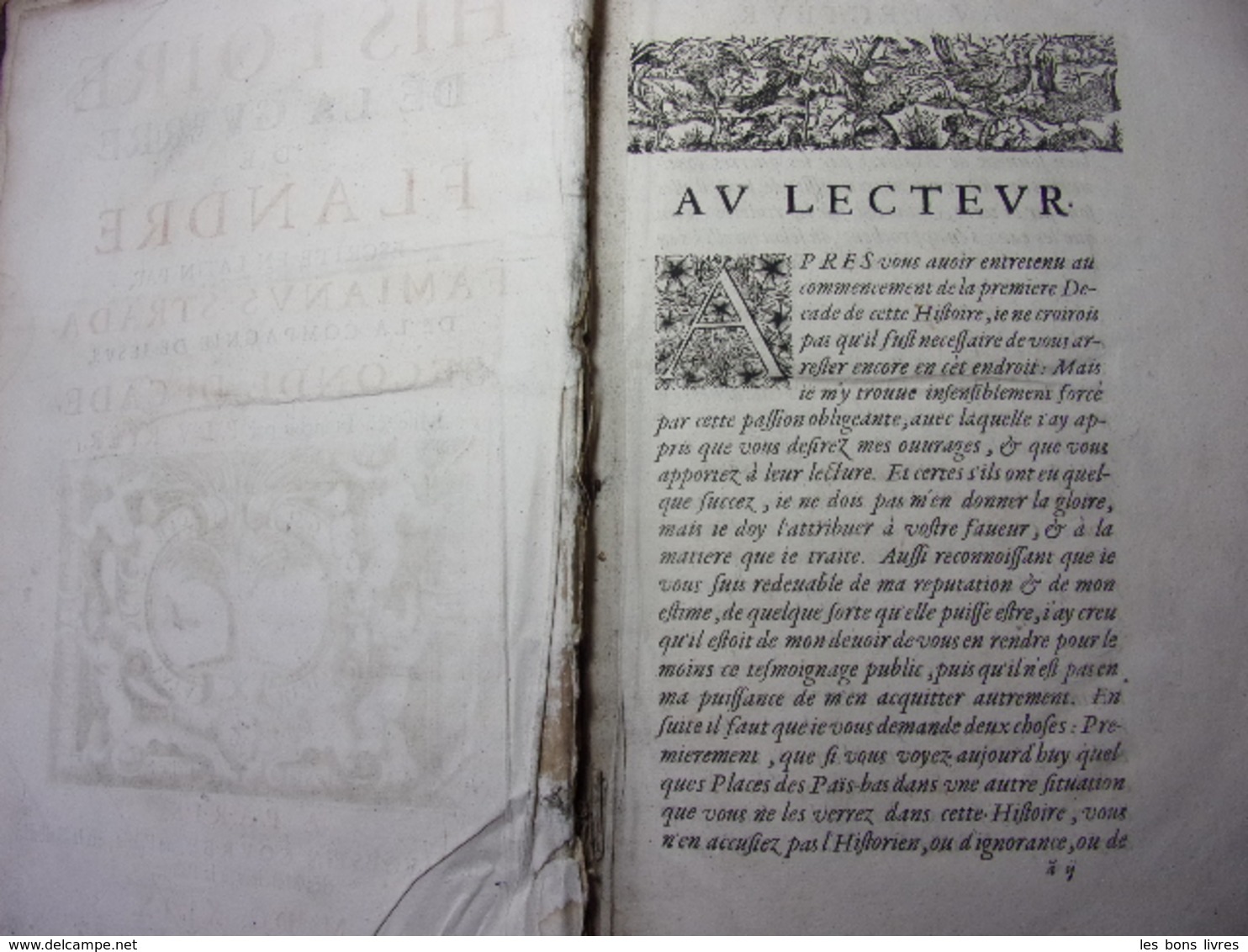 1659. Famianus Strada Histoire de la Guerre des Flandres 2/2vols in folio