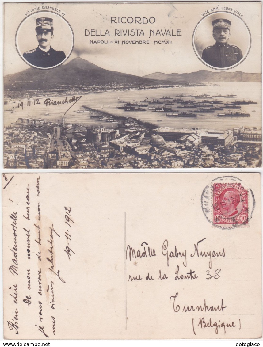 NAPOLI - RICORDO DELLA RIVISTA NAVALE - VIAGG. 1912 -23996- - Napoli