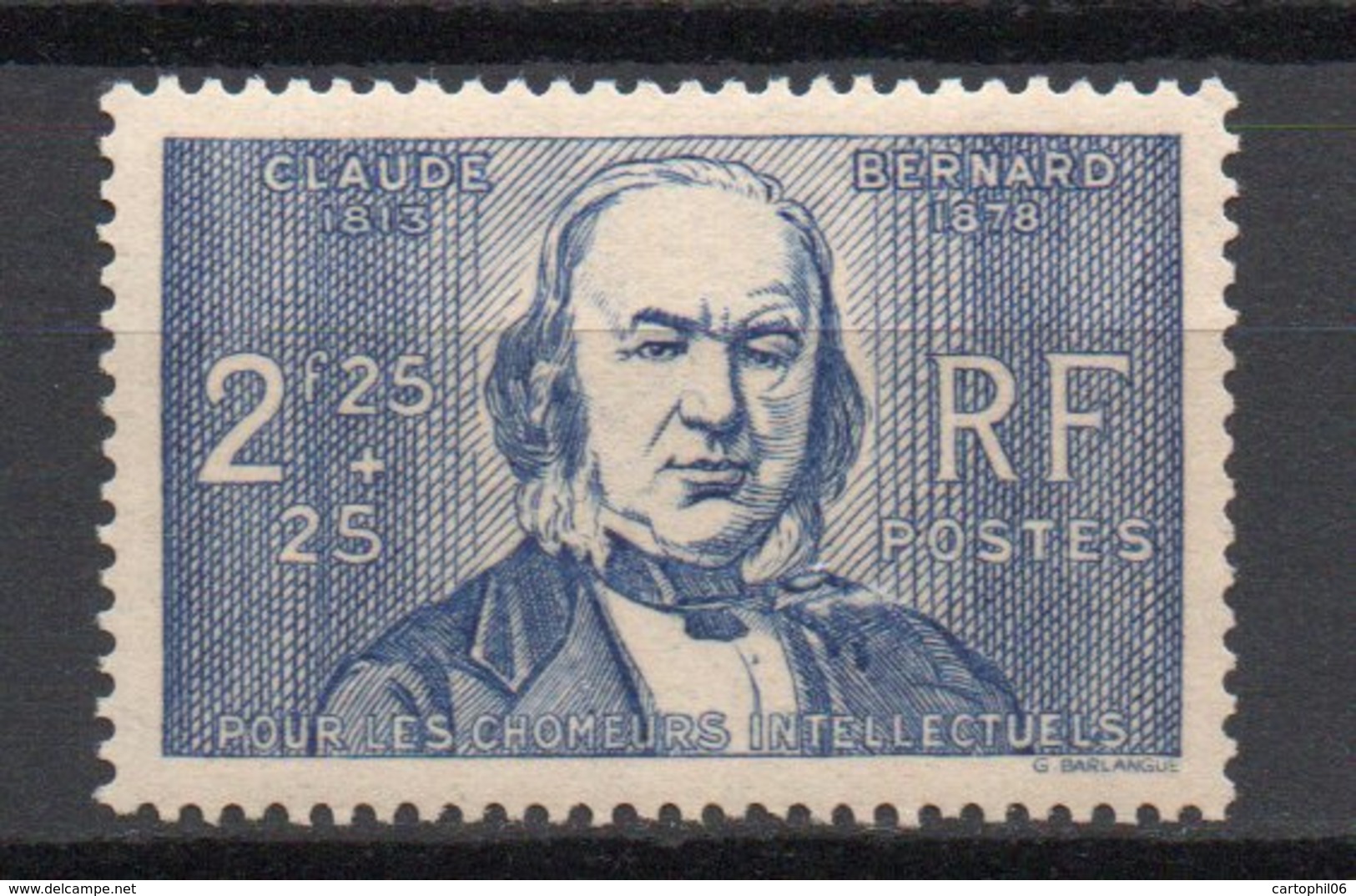 - FRANCE N° 439 Neuf ** MNH - 2 F. 25 + 25 C. Outremer Claude Bernard 1939 - Cote 32 EUR - - Neufs