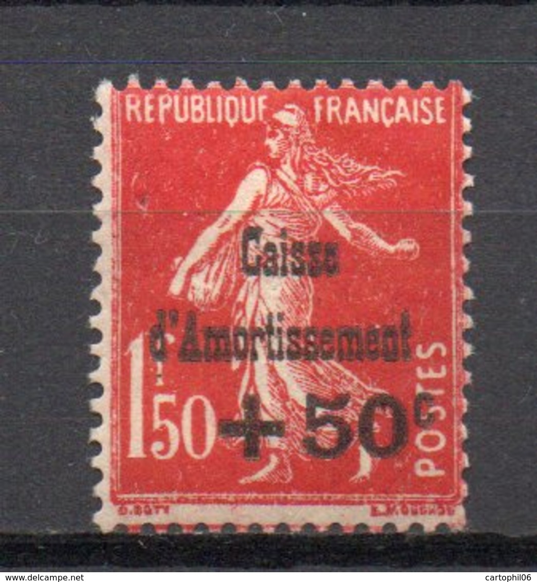 - FRANCE N° 277 Neuf * MH - +50 C. S. 1 F. 50 C. Rouge Caisse D'Amortissement 1931 - Cote 125 EUR - - Neufs