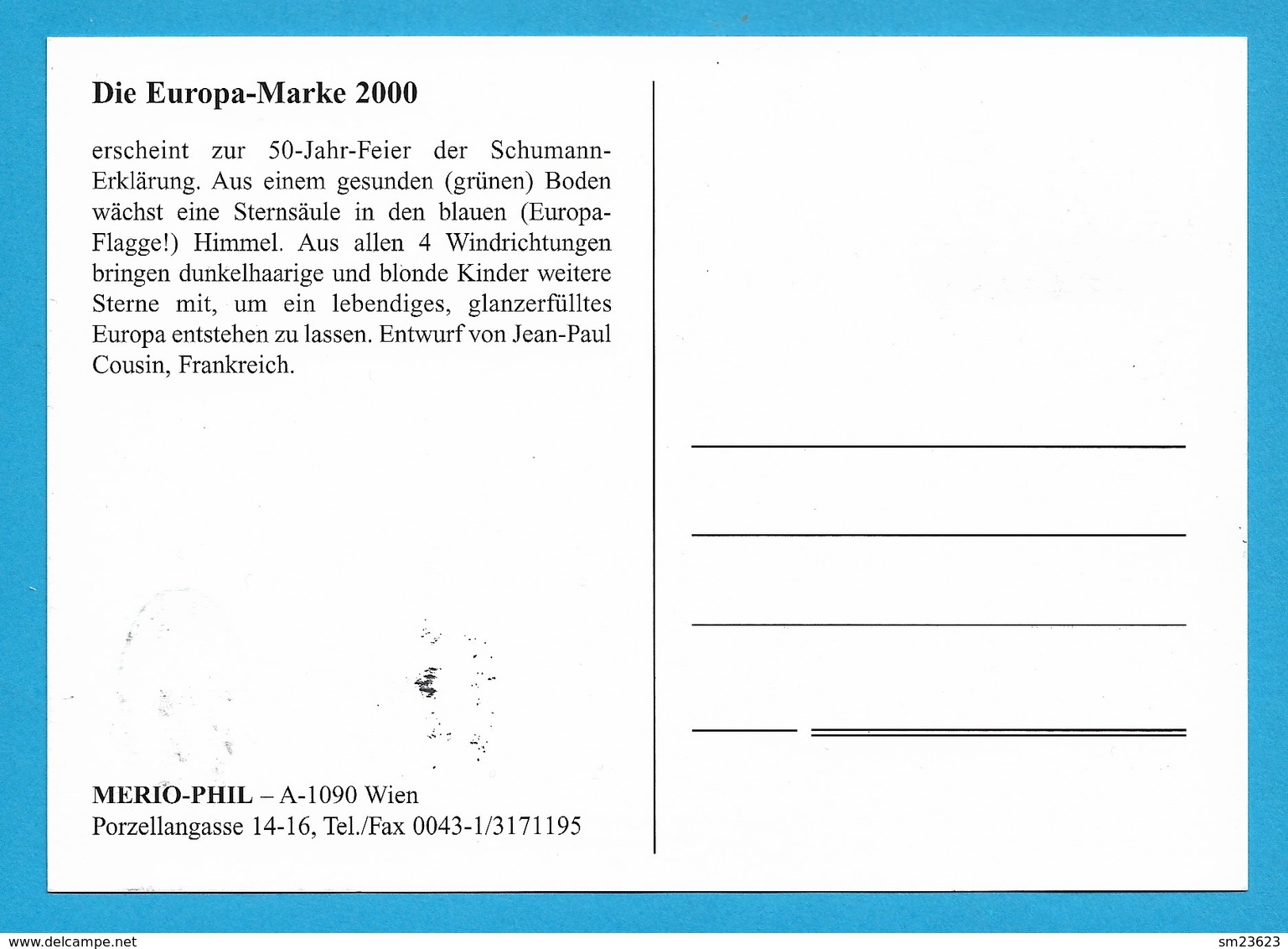 Österreich 2000  Mi.Nr. 2311 , EUROPA CEPT - Kinder Bauen Sternenturm - Maximum Card - Ersttag Wien 9.5. 2000 - 2000