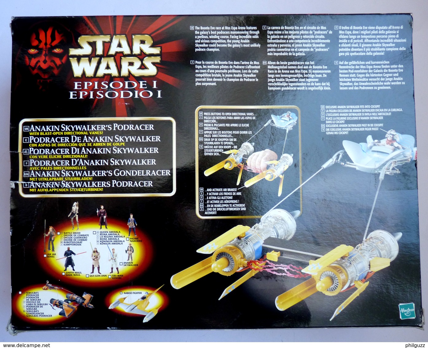 BOITE FIGURINE STAR WARS LA GUERRE DES ETOILES - VAISSEAU ANAKIN SKYWALKER PODRACER  Avec Figurine ANAKIN SKYWALKER - Episodio I