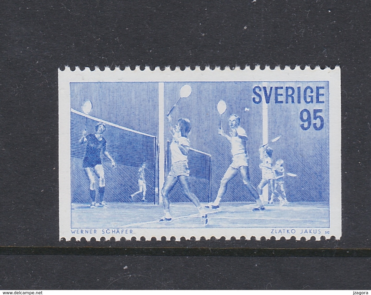 SPORT BADMINNTON SWEDEN SUEDE SCHWEDEN 1977 MI 980 MNH - Badminton