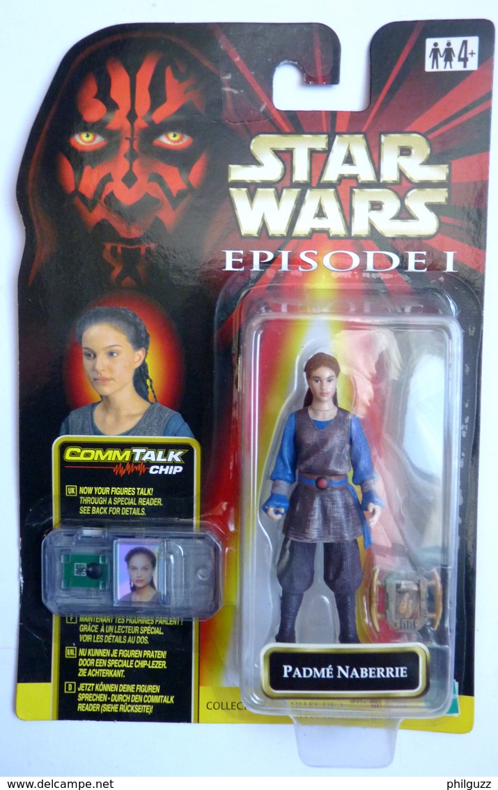 STAR WARS 1995 BLISTER EU Version 2 EPISODE I FIGURINE PADME NABERRIE Comlink - Episode I