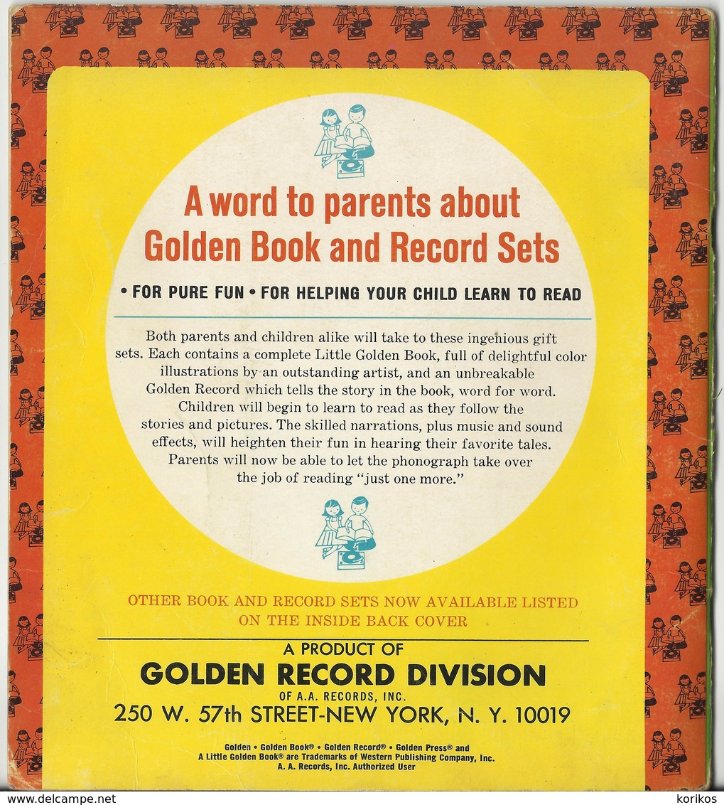 JINGLE BELLS – READ ALONG BOOK VINYL RECORD  – GOLDEN PRESS - 1964 - 000186 - Chants De Noel