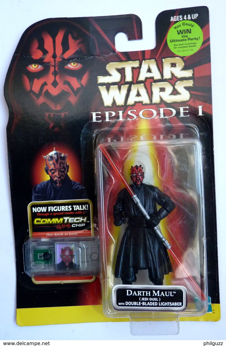 STAR WARS 1995 BLISTER US EPISODE I DARTH MAUL Jedi Duel (2) Petit Pli - Episode I